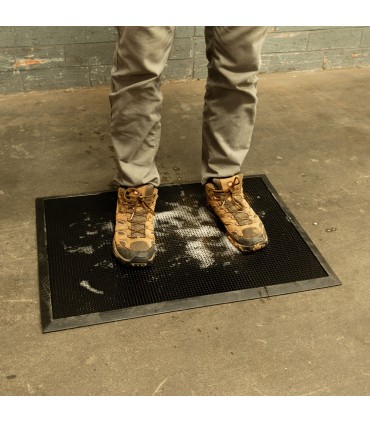 Bargain Sanitizing Floor Mat - 32" x 24" x .5" - Natural Rubber 
