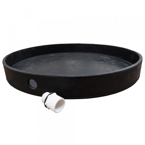 Drain Pan - 24" Diameter - Natural Rubber