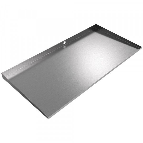 Double Front - Load Washer Dryer Drain Pan - 56" x 32" - Stainless Steel