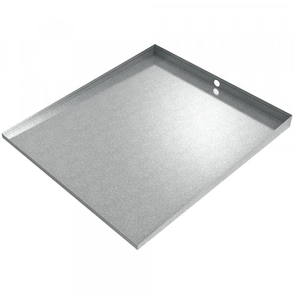 Double Front - Load Washer Dryer Drain Pan - 56" x 32" - Galvanized Steel