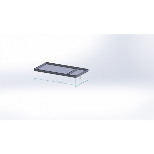 Custom Drip Pan with Wall - 27 x 14.25 x 1.25 - 12 Ga CRS
