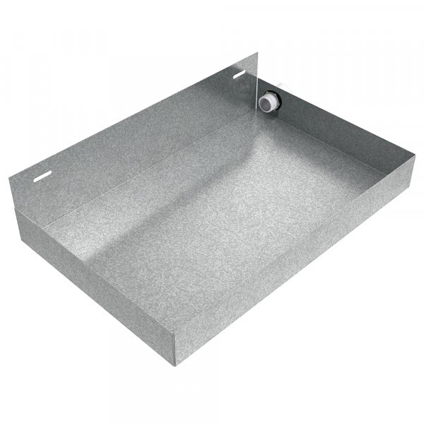Bargain Wall Mounted Tankless Water Heater Drain Pan - 20 x 13 x 2.5 - Galvanized