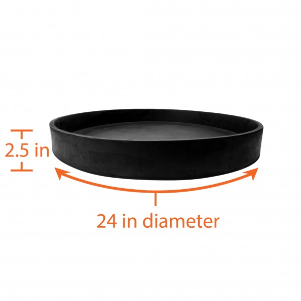 24 Round Rubber Drain Pan