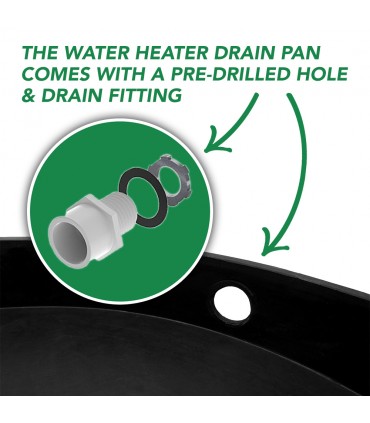 Drain Pan - 24" Diameter - Natural Rubber