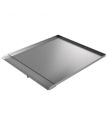 Open Front Trench Drain Pan - 34" x 30" x 1" - Stainless Steel