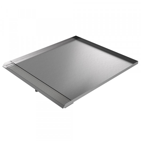 Open Front Trench Drain Pan - 34" x 30" x 1" - Stainless Steel