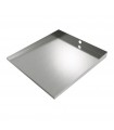 Front-Load Washer Floor Tray with Drain - 32" x 30" - Steel-Faux Stainless