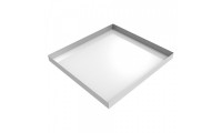 White Compact Washer Floor Tray - 27" x 25" x 2.5" - Steel