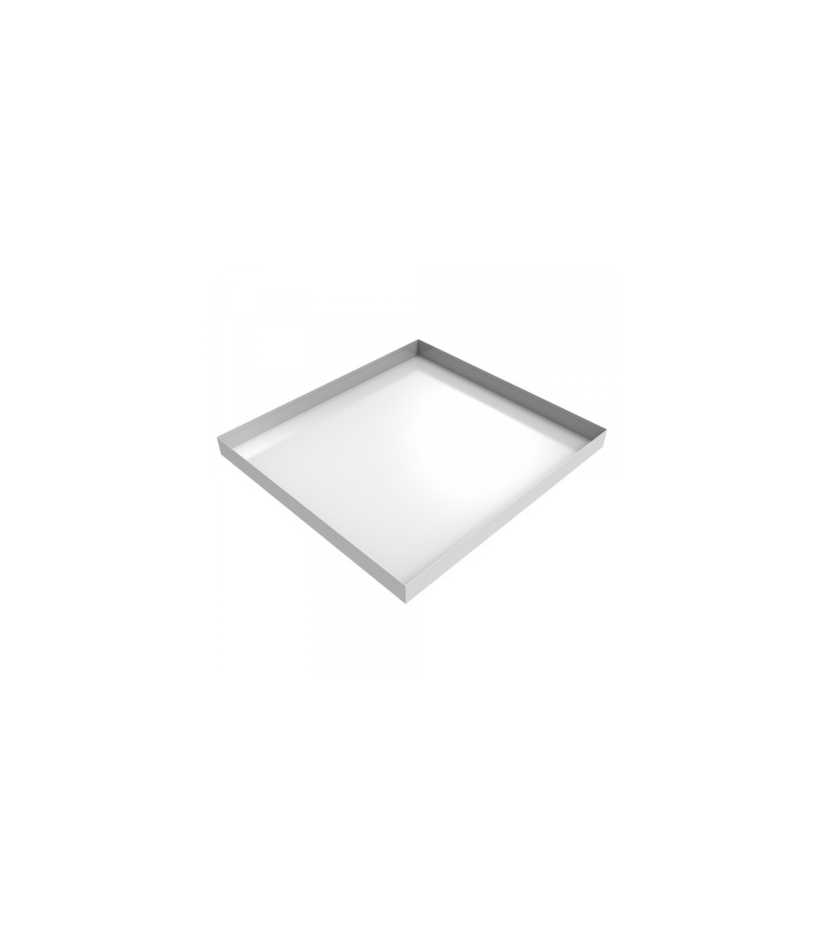 White Compact Washer Floor Tray - 27" x 25" x 2.5" | Steel - Killarney Metals