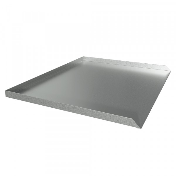 Dishwasher Leak Pan - 21" D x 25" W x 1" H - Galvanized Steel