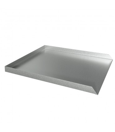 Dishwasher Leak Pan - 21" D x 18" W x 1" H - Galvanized Steel