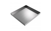 Compact Washer Floor Tray - 27" x 25" x 2.5" -Steel-Faux Stainless