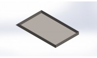 Ice Maker Drip Pan - 24" x 15" x 1.5" - Steel-Flat Black