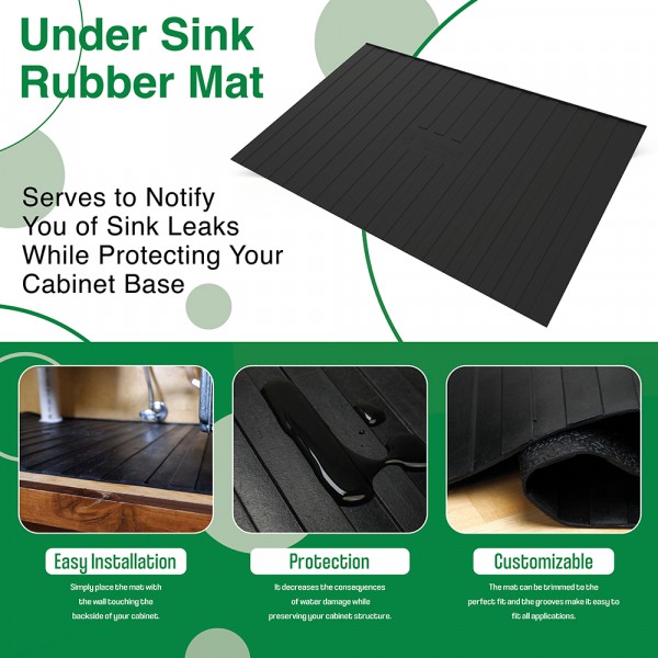 Basin Mats, Under Sink Mat, Silicone Containment Mat