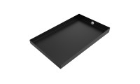 Ice Maker Drain Pan - 24" x 15" x 2" - Steel-Flat Black