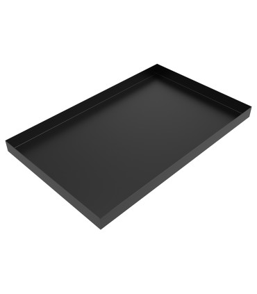 Ice Maker Drip Pan - 24" x 15" x 1.5" - Steel-Flat Black