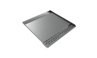 Open Front Dishwasher Trench Drain Pan - 22" x 24" x 1" - Galvanized Steel