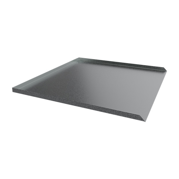 Refrigerator Leak Pan - 28" D x 30" W x 1" H - Galvanized Steel