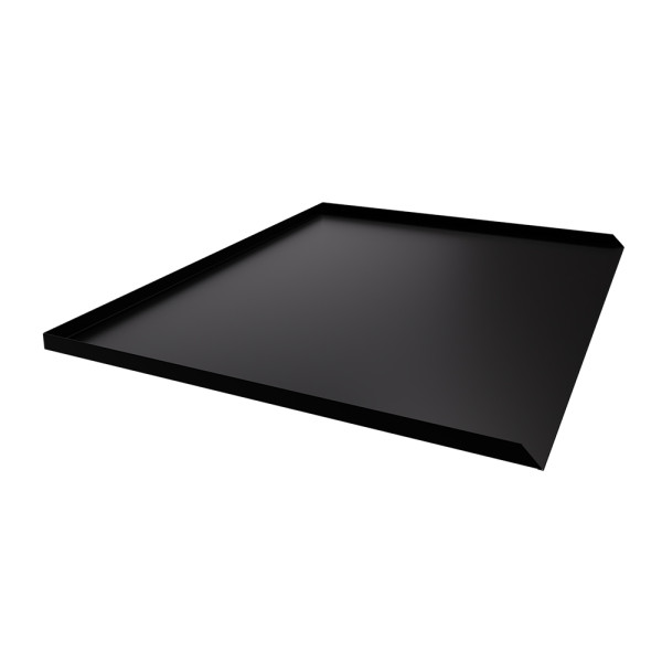 Refrigerator Leak Pan - 28" D x 36" W x 1" H - Flat Black