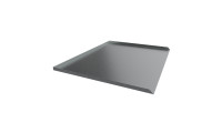 Refrigerator Leak Pan - 28" D x 36" W x 1" H - Galvanized Steel