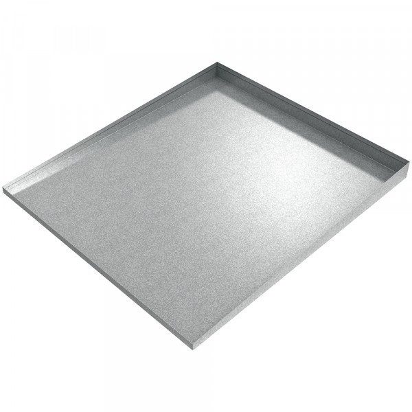 Bargain Front-Load Washer Drip Tray - 36" x 32" - Galvanized Steel
