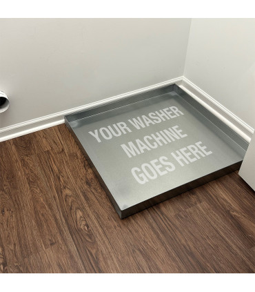 Bargain Washer Drip Pan - 32" x 30" x 2.5" - Galvanized Steel