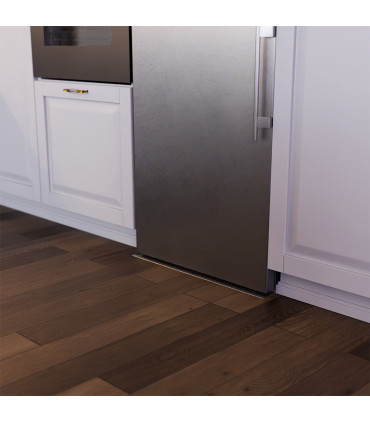 Open Front Refrigerator Trench Drain Pan - 34"D x 36"W x 1"H - Stainless Steel