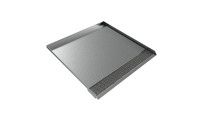 Open Front Refrigerator Trench Drain Pan - 34"D x 36"W x 1"H - Galvanized Steel