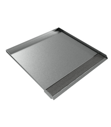 Open Front Refrigerator Trench Drain Pan - 34"D x 36"W x 1"H - Galvanized Steel