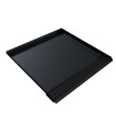 Open Front Refrigerator Trench Drain Pan - 34"D x 36"W x 1"H - Flat Black