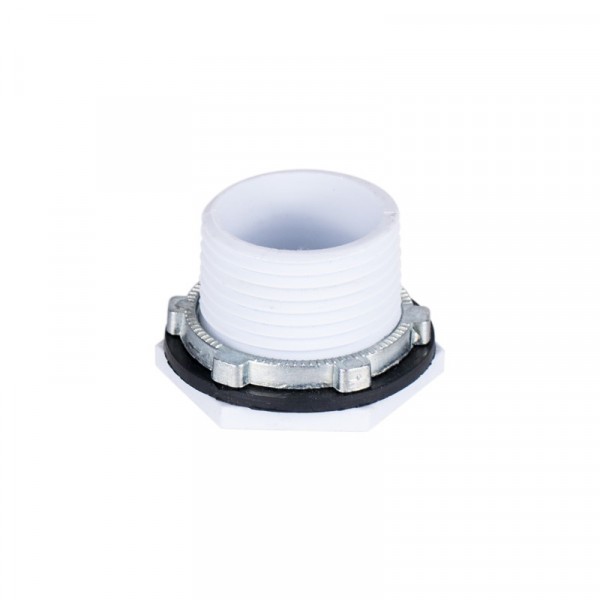 Threaded Hose Drain Pan Fitting - 1 inch - PVC