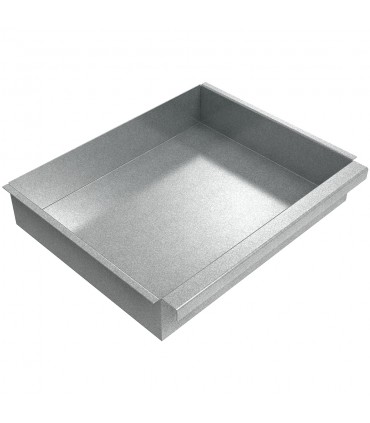 Grill Drip Pan - 15" x 12" x 3" - Galvanized Steel
