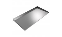 Dual Front-Load Washer Drain Pan - 55" x 27" - Stainless Steel
