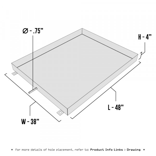 Stainless Steel HVAC Drain Pan with Tabs