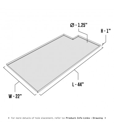 Drain Pan with 5 Inch Notch in Corner - Aluminum