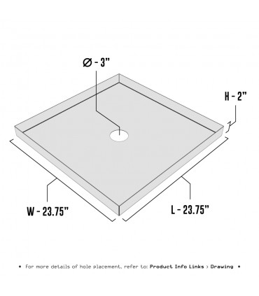 Drain Pan - 23.75" x 23.75" x 2" - Stainless Steel