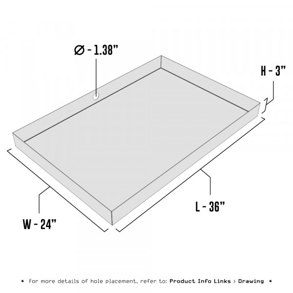 Stainless steel drip tray with SS insert no drain 5-3/8 x 3/4 x