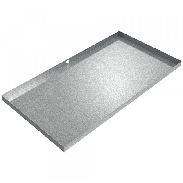 HVAC Drain Pan - 64" x 34" x 2.5" - Galvanized Steel