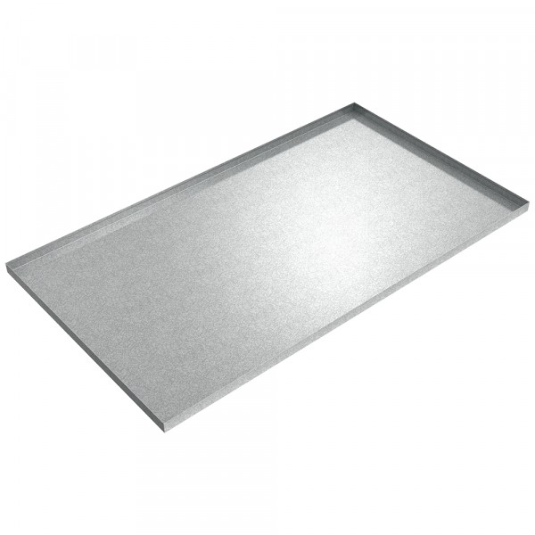 Vertical Baler Drip Pan - 78" x 44" x 2" - Galvanized Steel