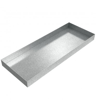 Oil Heater Drip Pan - 26" x 10" x 2" - Galvanized Steel