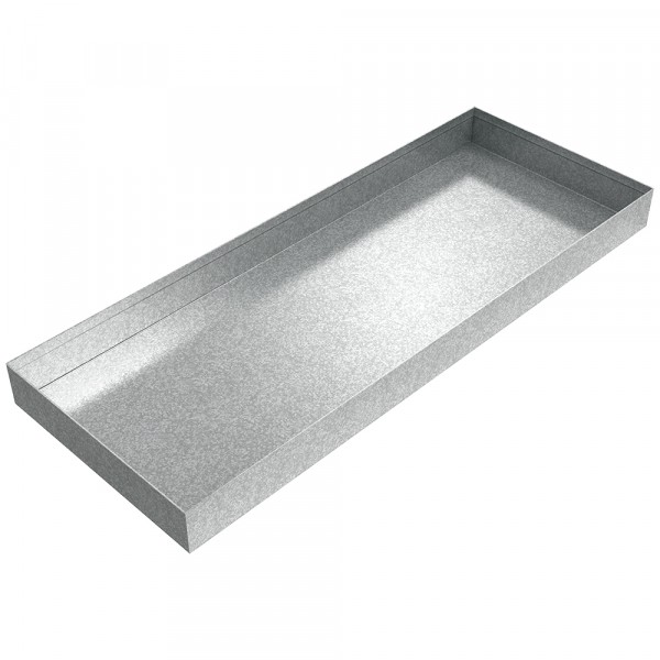 Oil Heater Drip Pan - 26" x 10" x 2" - Galvanized Steel