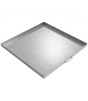 Handled Fleet Vehicle Oil Drip Pan - 36 x 36 x 2 - Galvanized Steel