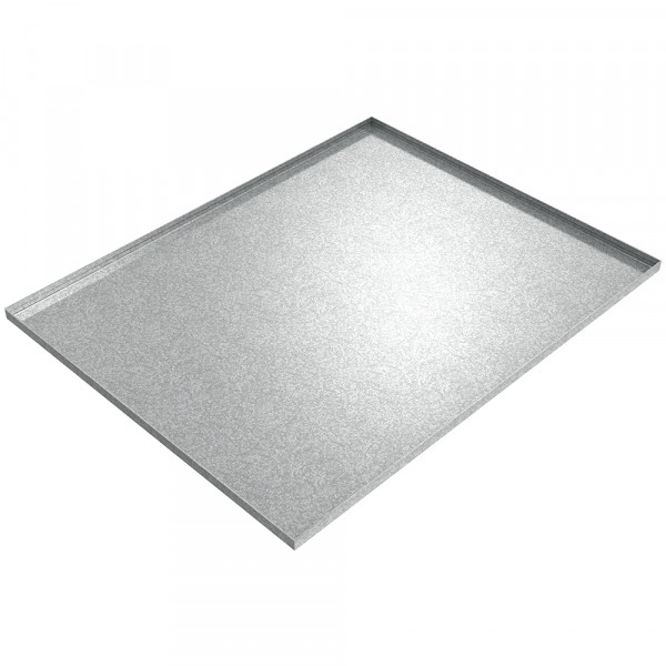 Vacuum Pump Drip Pan - 38" x 30" x 1" - Galvanized Steel