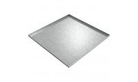 Vacuum Pump Drip Pan - 24" x 24" x 1" - Galvanized Steel