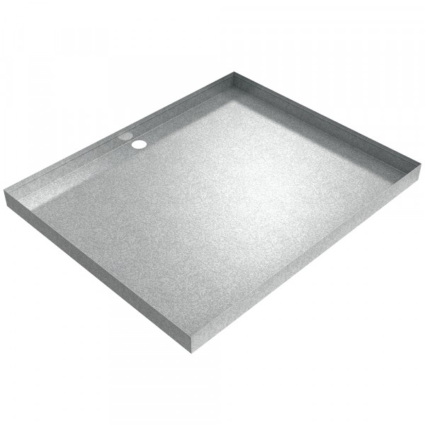 Drain Pan - 27" x 22" x 1.75" - Galvanized Steel