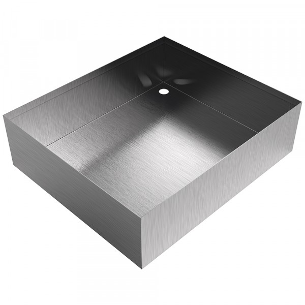 Drill Drain Pan - 14" x 12" x 4" - Stainless Steel