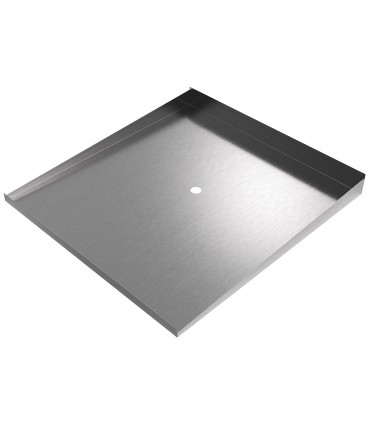 Low Profile Washer Drain Pan - 32" x 30" - Stainless Steel