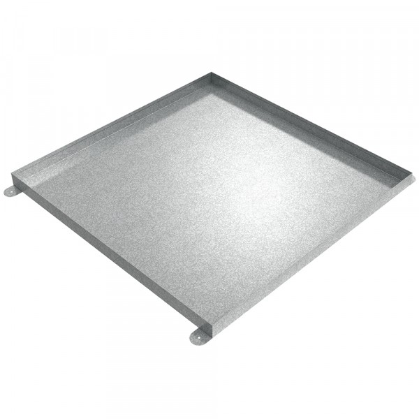 Floor Mount Drip Pan - 36" x 36" x 2" - Galvanized Steel