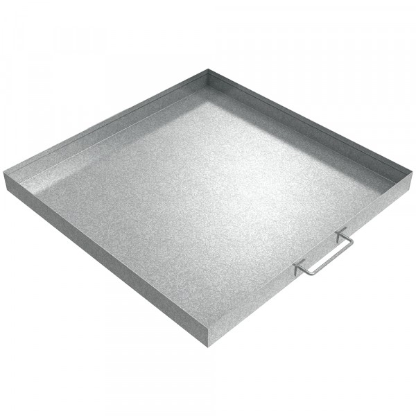 Handled Drip Pan - 24" x 24" x 2" - Galvanized Steel