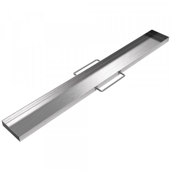 Handled Catheter Drip Pan - 34" x 4" x 1" - Stainless Steel